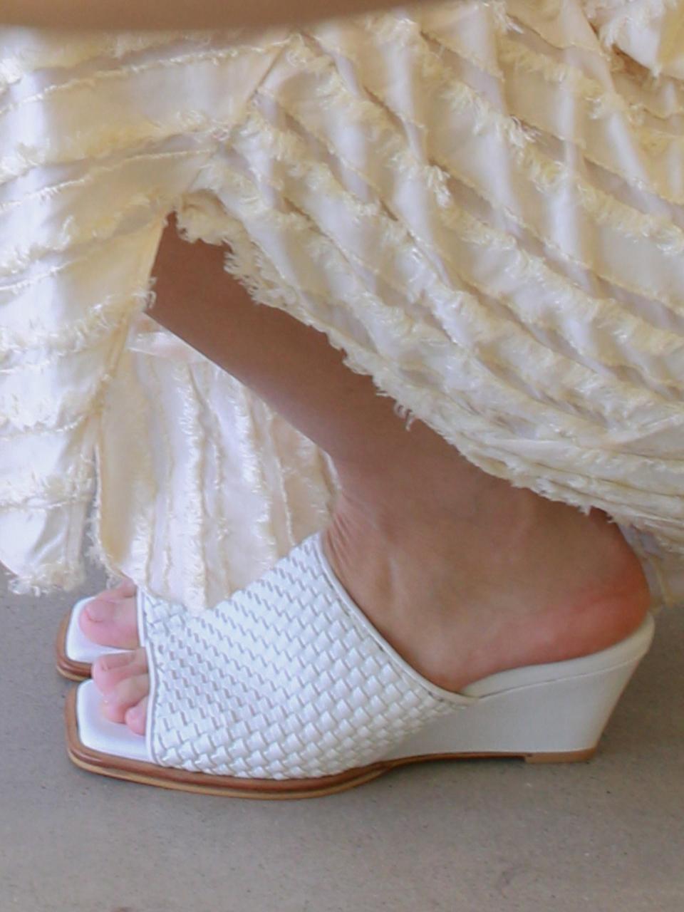 MARYRINGO Jane Simple Wedge Mule_Mesh White