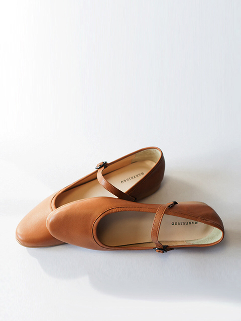 MARYRINGO Mary Jane Flat - Brown