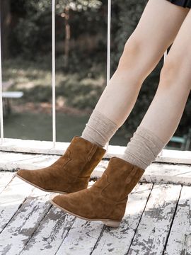 MARYRINGO NO. Margaret Ankle Western Boots (Brown S)