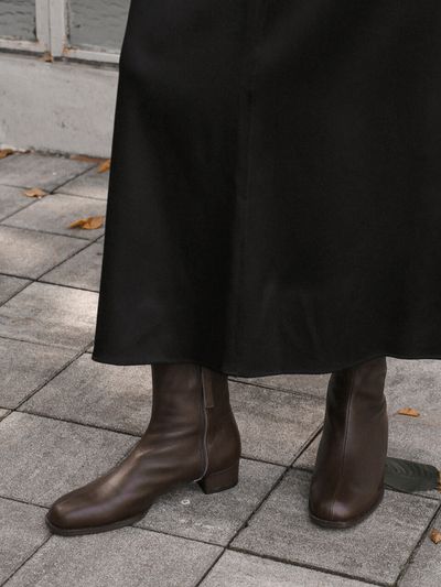 MARYRINGO NO. Margaret Simple Ankle Boots (Brown)