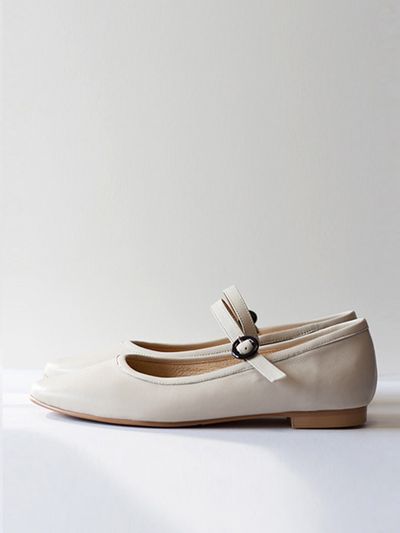MARYRINGO Soft Mary Jane Flat - White