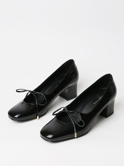 MARYRINGO Susan Ribonn Pumps _ Black
