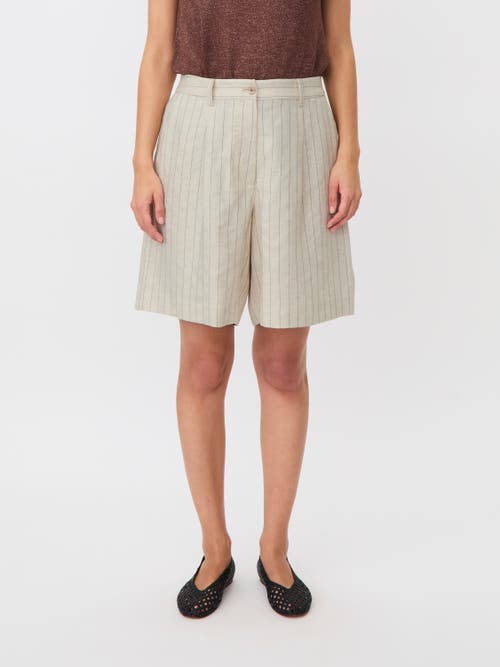Masai Copenhagen Masai Copenhagen Mapauletta Linen-Blend Pinstripe Shorts