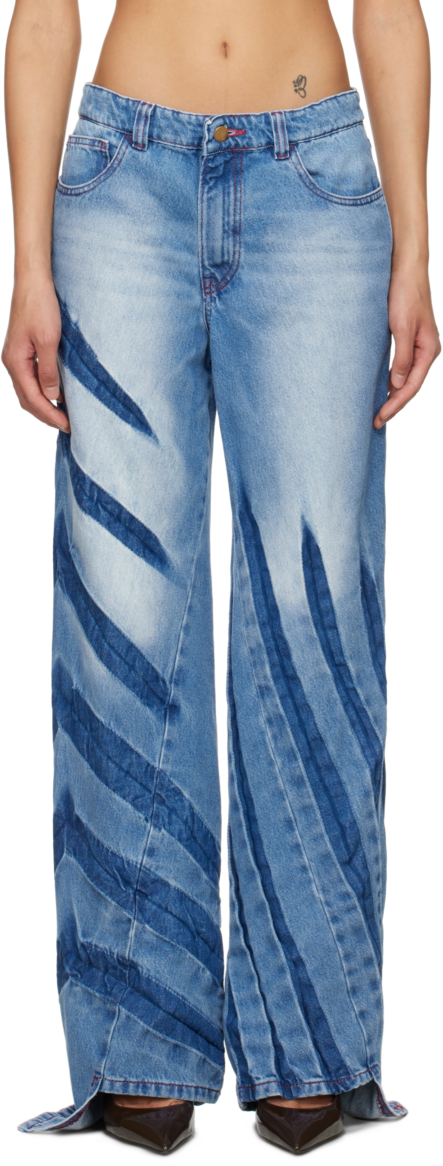 Masha Popova - Blue Rays Boyfriend Jeans