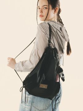 Masmarulez 304 Gym sack string bag _ Glittery black