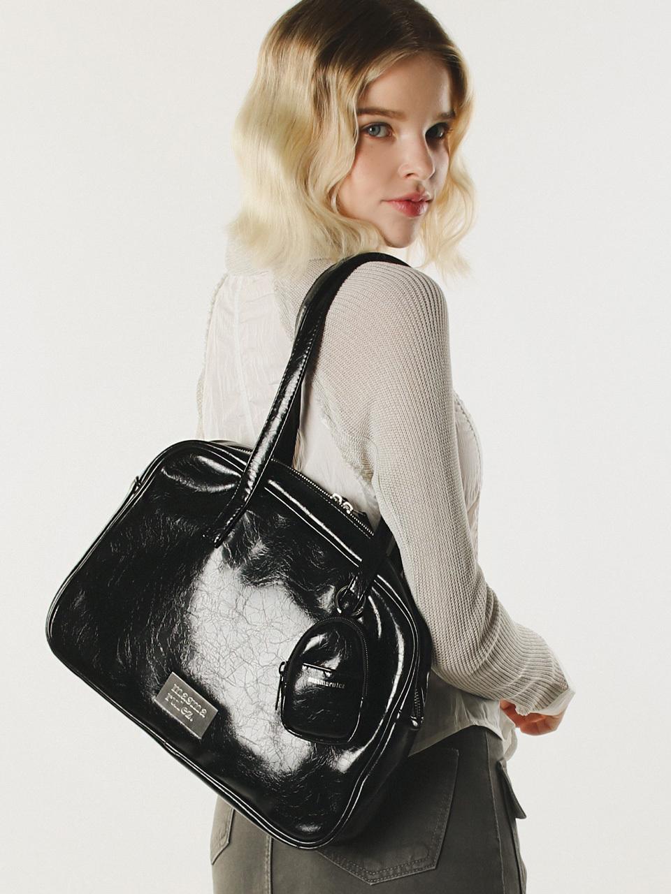 Masmarulez 304 leather pouch shoulder bag _ Black