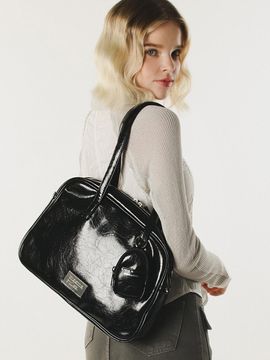 Masmarulez 304 leather pouch shoulder bag _ Black