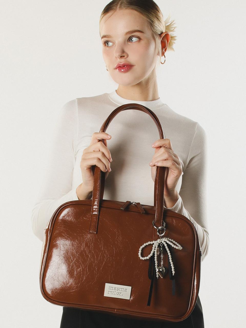 Masmarulez 304 leather pouch shoulder bag _ Brown