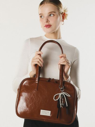 Masmarulez 304 leather pouch shoulder bag _ Brown