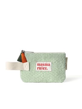 Masmarulez Chenille Compact Mini Strap Pouch [Baby Green]