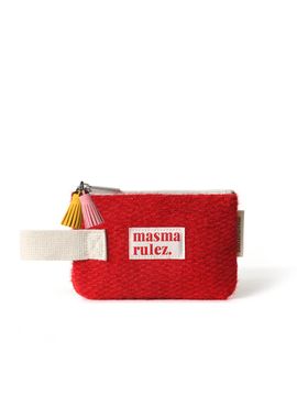 Masmarulez Chenille Mini Strap Pouch [Red]