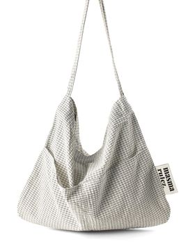 Masmarulez Fur Eco Cozy Check Bag [Ivory]