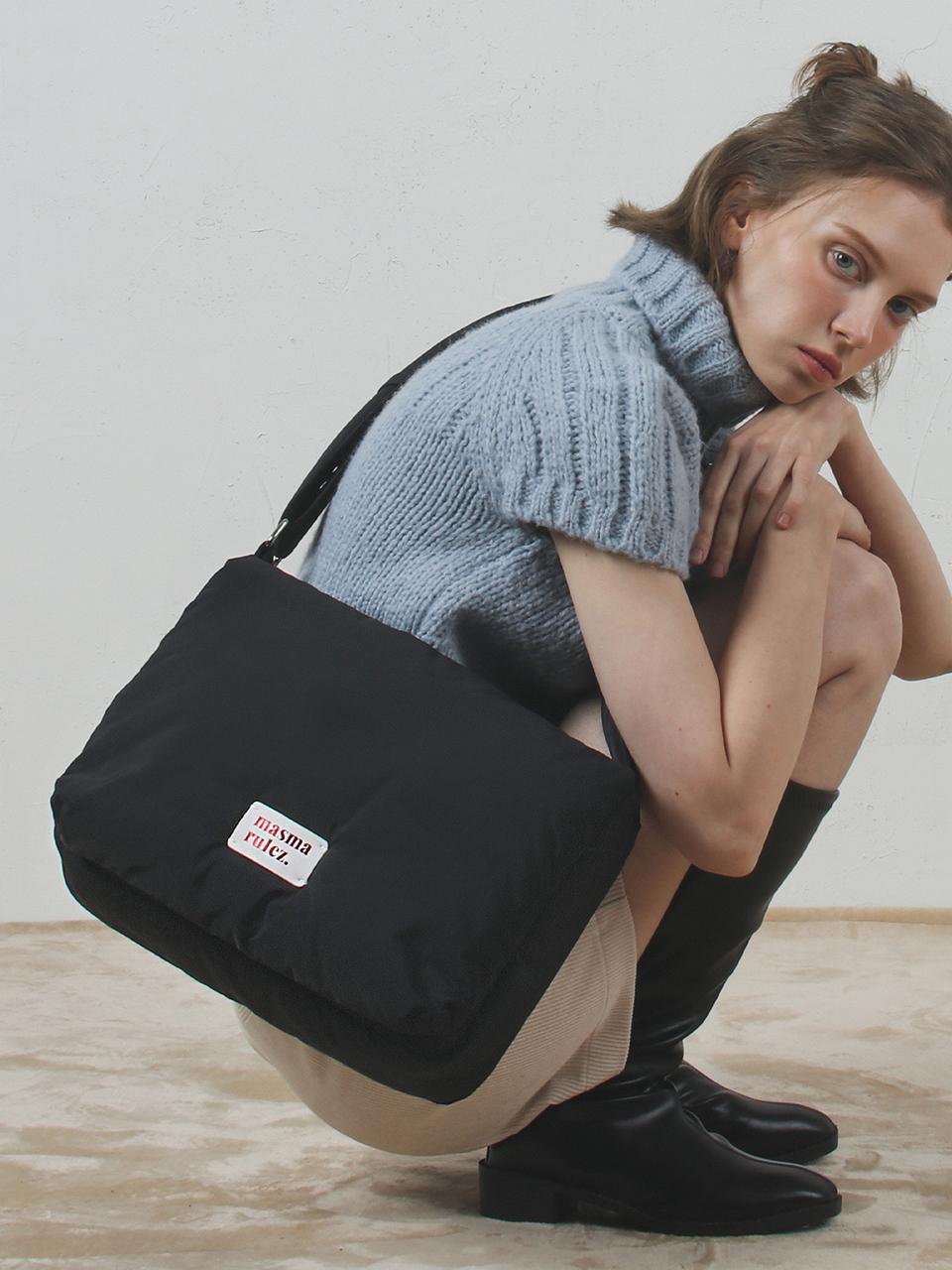 Masmarulez Large Plump Daily Cross Bag [Black]