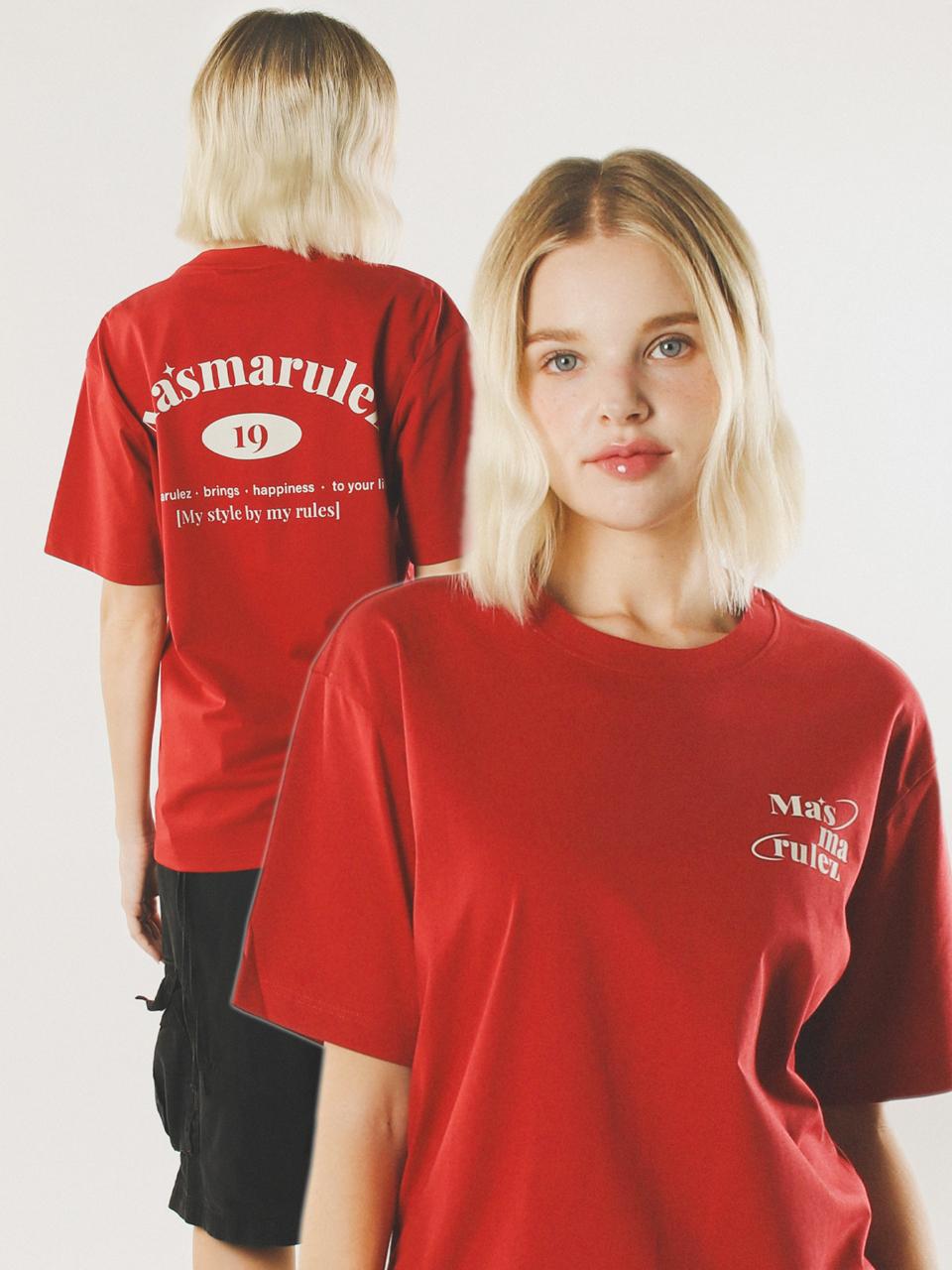 Masmarulez mars planet cool cotton T-shirt _Red