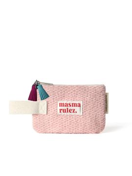 Masmarulez Mini Chenille Synthetic Strap Pouch [Baby Pink]