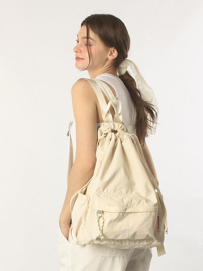 Masmarulez Mixed Easy Draw Backpack [Pure cream]