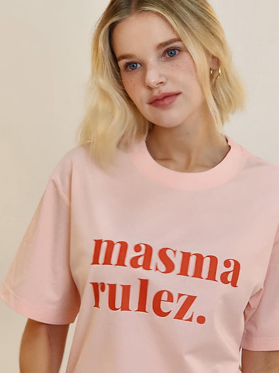 Masmarulez MSMRZ cool cotton T-shirt_Baby Pink