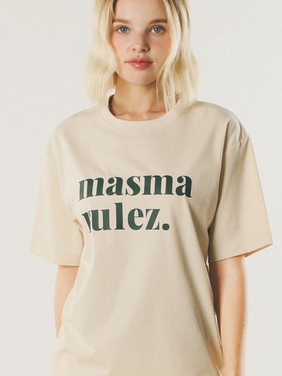 Masmarulez MSMRZ cool cotton T-shirt_Beige
