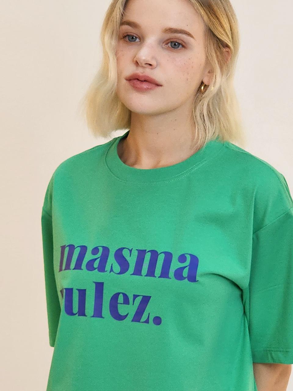 Masmarulez MSMRZ cool cotton T-shirt_Green/Blue