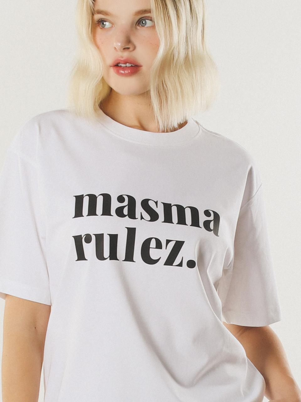 Masmarulez MSMRZ cool cotton T-shirt_White/black