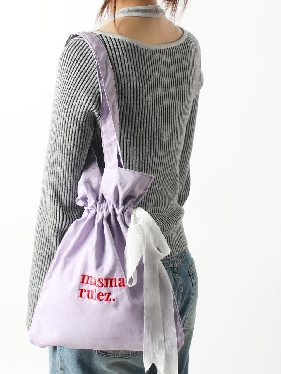 Masmarulez Ribbon eco bag_purple