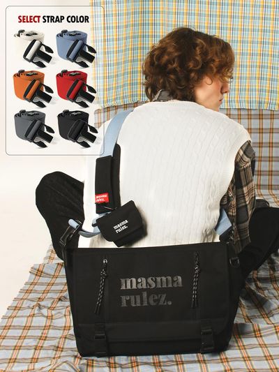 Masmarulez [Strap Selection] Twin Zipper Custom Messenger Bag