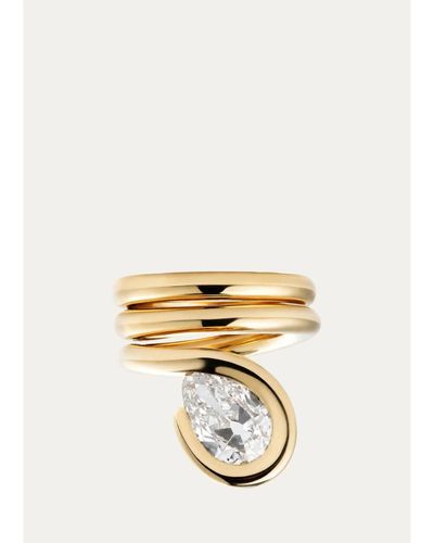 Mason and Books 14K Coiled Lasso Ring with Diamond