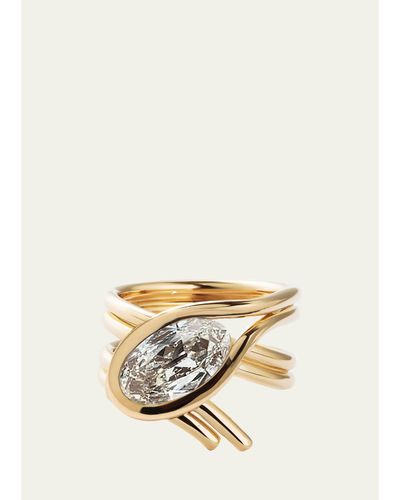 Mason and Books 14K Drapped Lasso Ring with Diamond