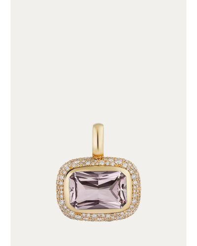 Mason and Books 14K Jumbo Floret Pendant with East-West Rose de France and Diamonds