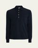 Massimo Alba Men's Pique Cotton and Cashmere Long-Sleeve Polo Shirt - 1