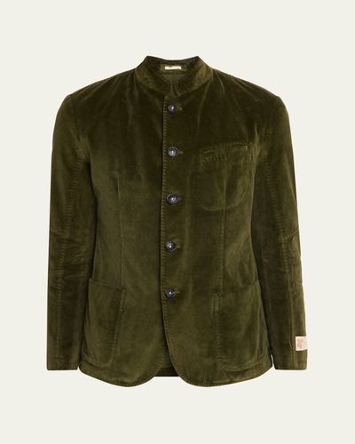 Massimo Alba Men's Velvet Garment Dyed Blazer