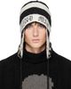 mastermind JAPAN mastermind JAPAN Black & White Cashmere Tweed Beanie - 1