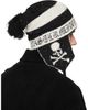 mastermind JAPAN mastermind JAPAN Black & White Cashmere Tweed Beanie - 3