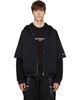 MASTERMIND WORLD MASTERMIND WORLD Black Layered Zip-Up Hoodie - 1
