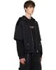 MASTERMIND WORLD MASTERMIND WORLD Black Layered Zip-Up Hoodie - 2