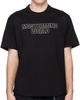 MASTERMIND WORLD MASTERMIND WORLD Black MW Mixed-Fabric SS T-shirt - 1