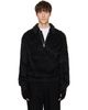 MASTERMIND WORLD MASTERMIND WORLD Black Shaggy Half-Zip Polo - 1