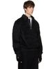 MASTERMIND WORLD MASTERMIND WORLD Black Shaggy Half-Zip Polo - 2