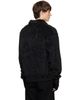 MASTERMIND WORLD MASTERMIND WORLD Black Shaggy Half-Zip Polo - 3