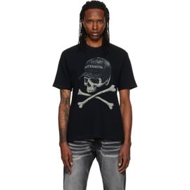 MASTERMIND WORLD MASTERMIND WORLD Black Vintage Rock S/S T-shirt