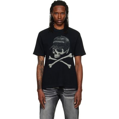 MASTERMIND WORLD MASTERMIND WORLD Black Vintage Rock S/S T-shirt
