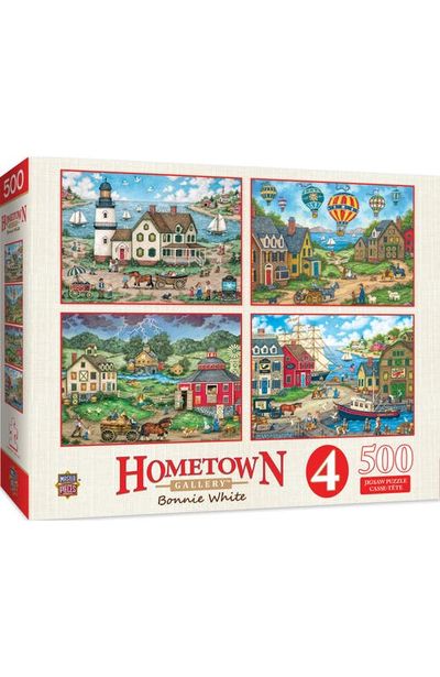MASTERPIECES MASTERPIECES Hometown Gallery 500pc Puzzles 4 Pack