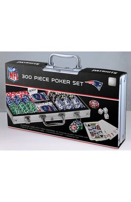 MASTERPIECES MASTERPIECES New England Patriots 300 Piece Poker Set