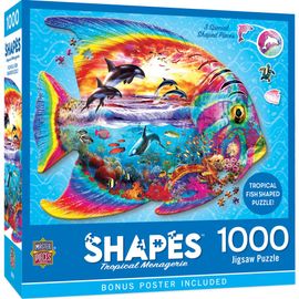 MASTERPIECES MASTERPIECES Tropical Menagerie 1000pc Shaped Puzzle
