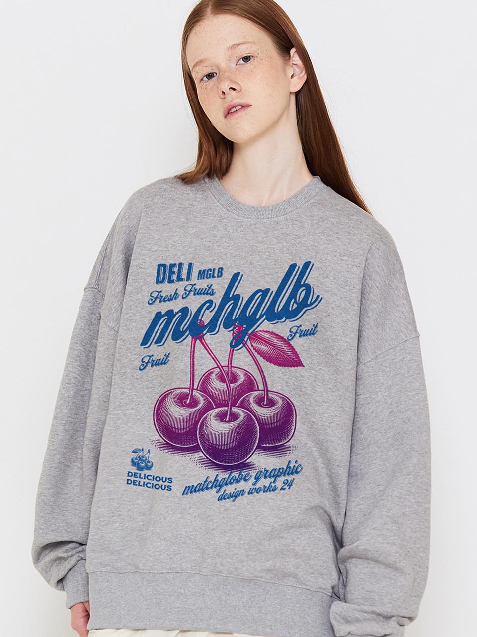 MATCHGLOBE 4TH CHERRY SWEATSHIRT (MELANGE)