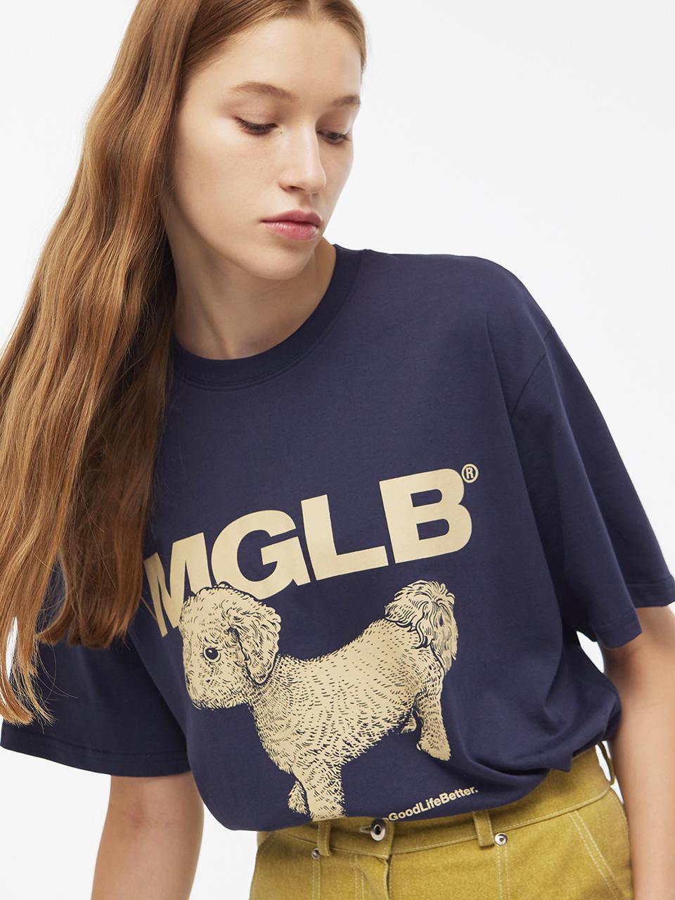 MATCHGLOBE BABY POODLE T-SHIRT (NAVY)