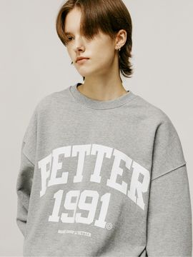 MATCHGLOBE Better Printing Sweatshirt - Melange Grey