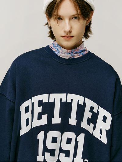 MATCHGLOBE Better Printing Sweatshirt - Navy