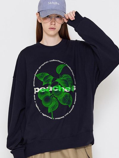 MATCHGLOBE CIRCLE FRUIT SWEATSHIRT (NAVY)