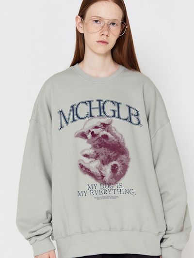 MATCHGLOBE FLY PUPPY SWEATSHIRT (LIGHT GREEN)